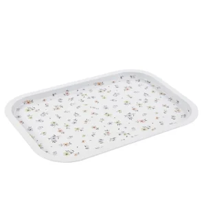 BANDEJA METAL 40X28,5 FLORES